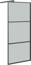 vidaXL Inloopdouchewand 90x195 cm donker ESG-glas zwart vidaXL Inloopdouchewand 90x195 cm donker ESG-glas zwart