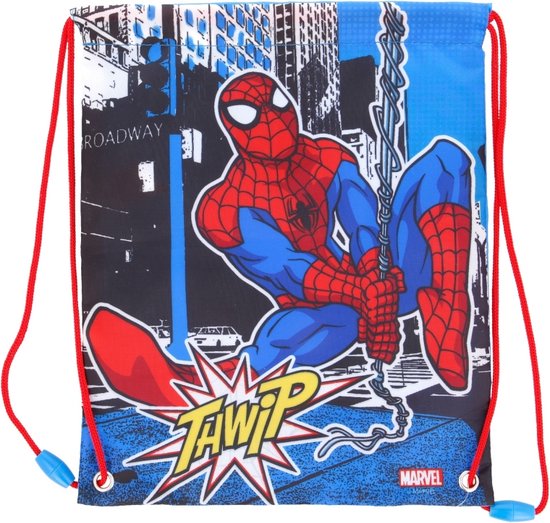 Spiderman Gymtas 30x25 cm - Zwemtas - Kinderrugzak met Trekkoord