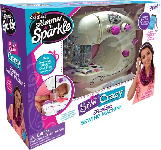 Crazy Art Shimmer 'n Sparkle Sew Crazy Sewing Machine Mijn eerste