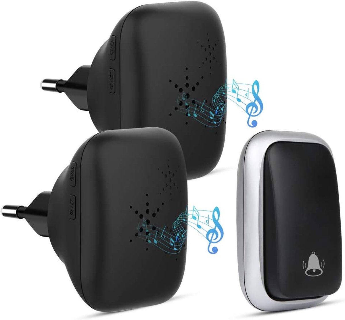 Deurbel - draadloze deurbel met ontvangers – wireless doorbell – duurzaam - eenvoudig te installeren