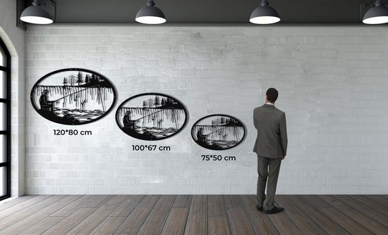 Décoration murale |Pêcheur| Pêcheur | Métal - Art mural | Décoration murale | Salle de séjour | Decor extérieur |Bronze| 100x67cm