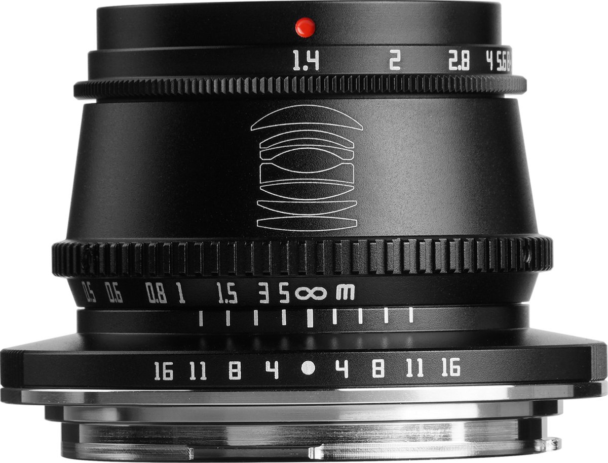 TT Artisan - Cameralens - 35mm f1.4 APS-C voor Canon RF-vatting, zwart