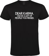 Klere-Zooi - Karma - Zwart Heren T-Shirt - 4XL