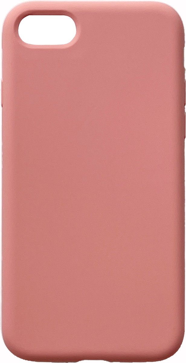 Casemania Hoesje Geschikt voor Apple iPhone 7/8 - Zalm Roze - Liquid Siliconen Back Cover