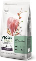 4x Vigor & Sage Kattenvoer Sterilised Indoor Poria 2 kg