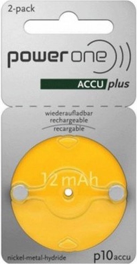 Hoorbatterij  P10 Oplaadbaar AccuPlus - Copy