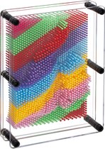 Relaxdays pin art 3D - spijkerspel - 3D-afdrukken - 15 x 20 cm - pinpression - kleurrijk