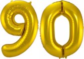 Ballon Numéro 90 Ans Or Hélium Ballons Décoration D'anniversaire Numéro Ballon Décoration De Fête Avec Paille - 86cm