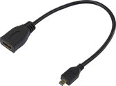 SpeaKa Professional SP-7870588 HDMI Adapter [1x HDMI-stekker D micro - 1x HDMI-bus] Zwart Vergulde steekcontacten 20.00