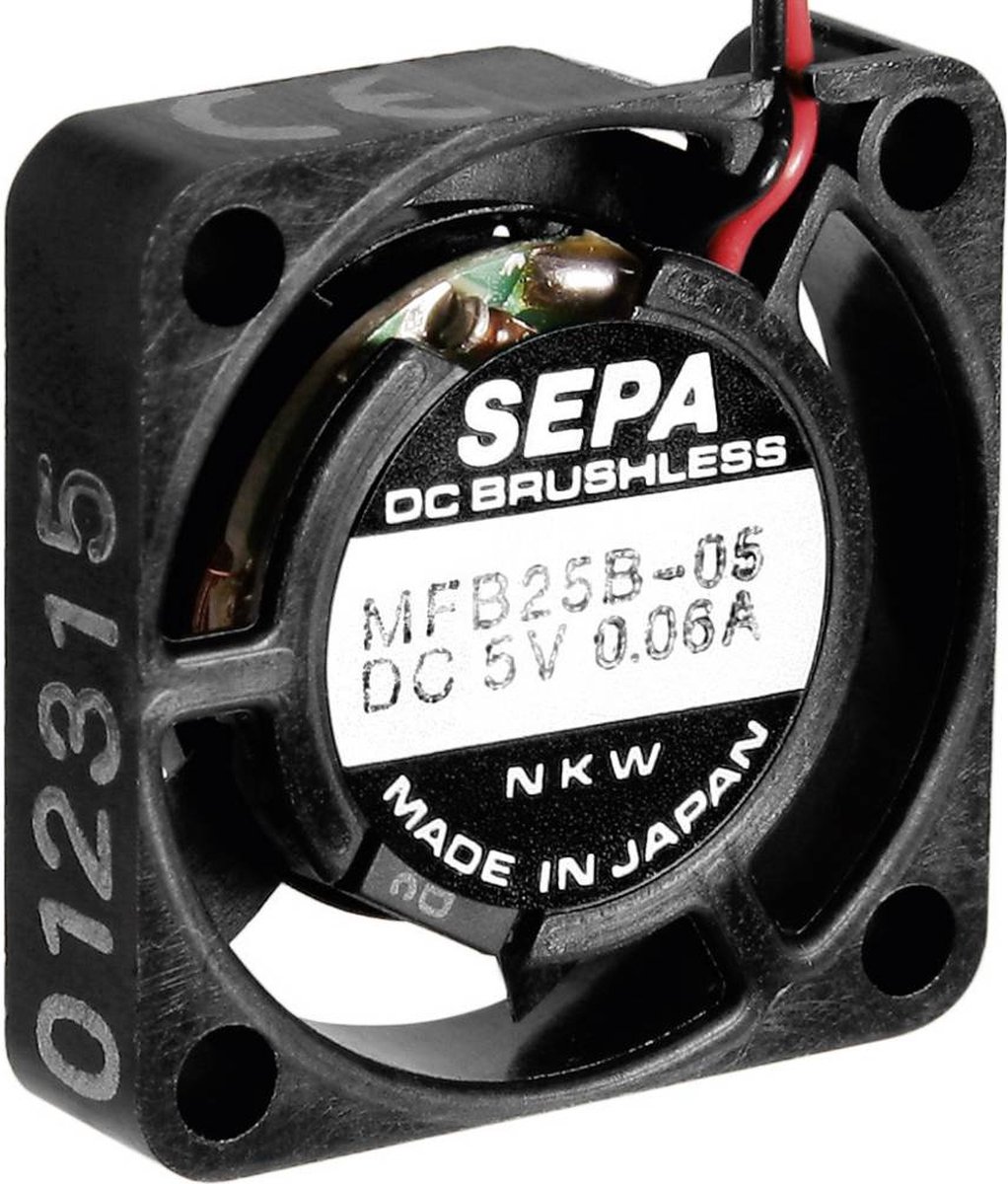 SEPA MFB25B12 Axiaalventilator 12 V/DC 23 l/min (l x b x h) 25 x 25 x 6.5 mm
