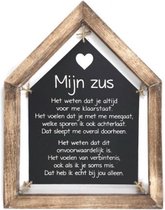 Tekstbord Mijn zus / cadeau / zus / vriendschap / huis