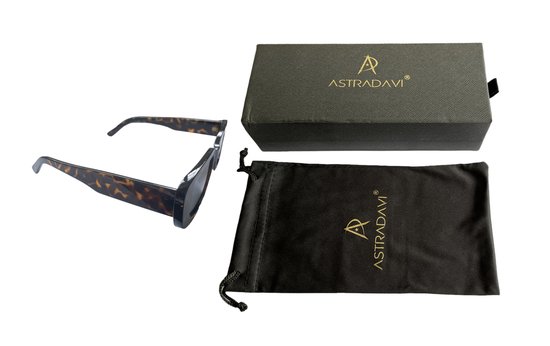 ASTRADAVI Zonnebril - Unisex Sunglasses UV400 - Luipaard Print Frame & Donker Grijs Lenzen van Astra — afbeelding 4