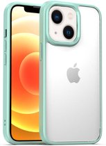 Smartphonica TPU Sterk Hoesje Met Doorzichtige Achterkant voor iPhone 13 Mini - Groen / Back Cover geschikt voor Apple iPhone 13 Mini