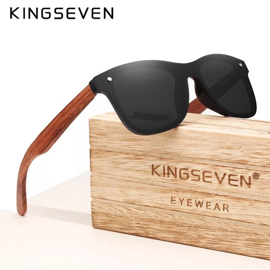 Kingseven Zwart - Gepolariseerd - Zonnebril Heren - Sunglasses - Zomertrend