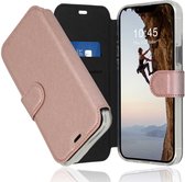 Accezz Hoesje Geschikt voor iPhone 14 Plus Hoesje Met Pasjeshouder - Accezz Xtreme Wallet Bookcase - Rosé Goud