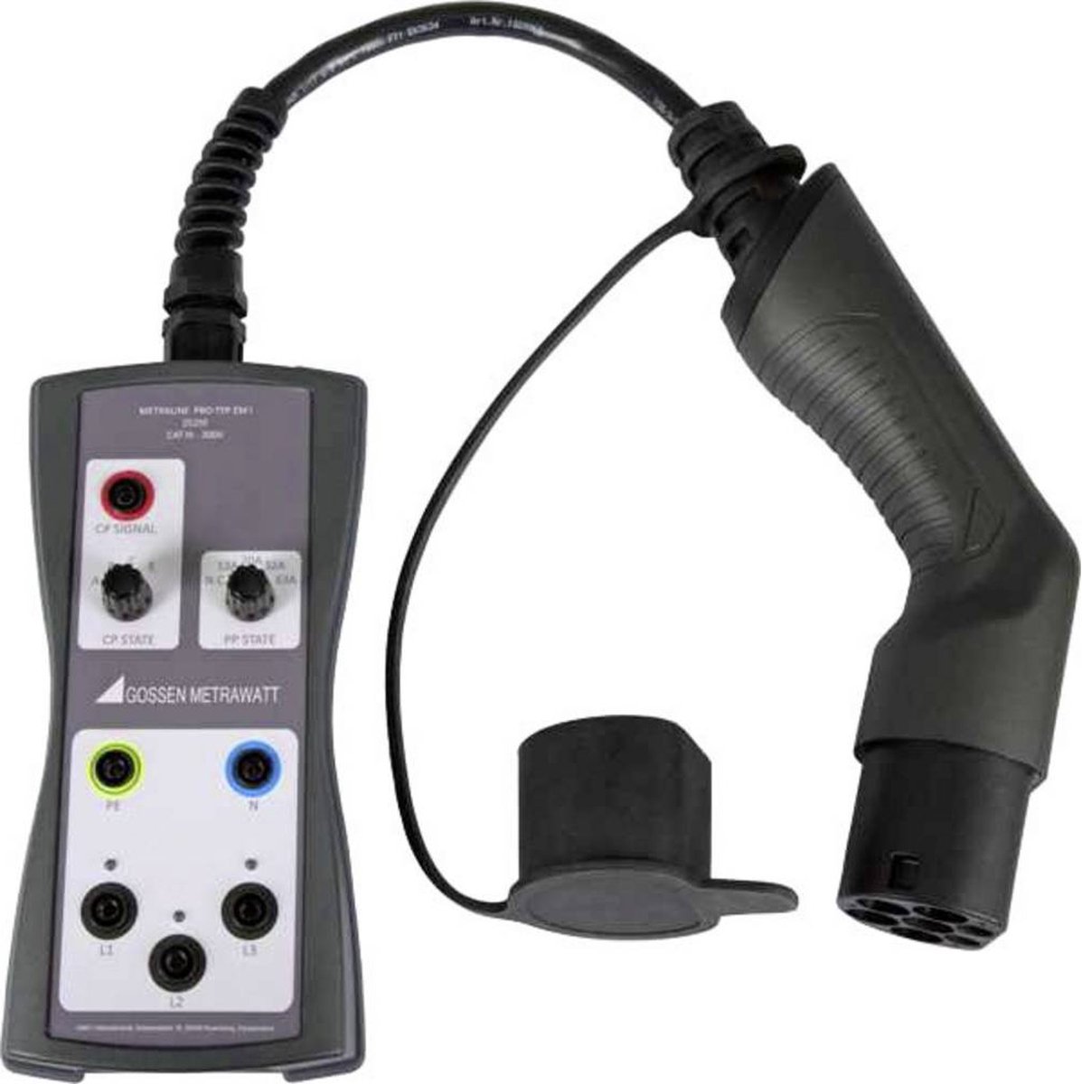 MetraLine PRO-TYP EM II Testadapter voor elektrische oplaadpunten - 1 fase/3 fase - type 2