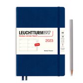 Leuchtturm1917 - agenda - 2023 - weekplanner - 12 maanden - a5 - 14,5 x 21 cm - hardcover - navy blauw