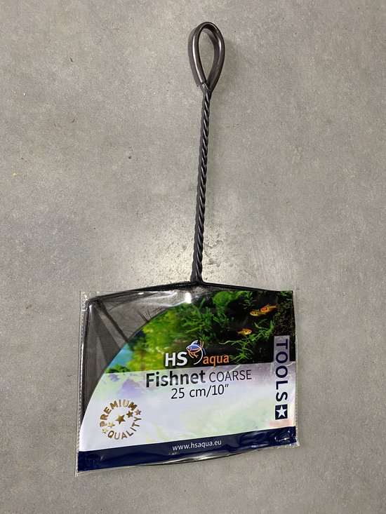 HSaqua visnet grof 25 cm/10 inch met gedraaid handvat.