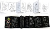 Magic Scratch | Lightfight Kleurboekje | 4 mini boekjes met ieder 8 kleurplaten en 8 magische kraskaarten