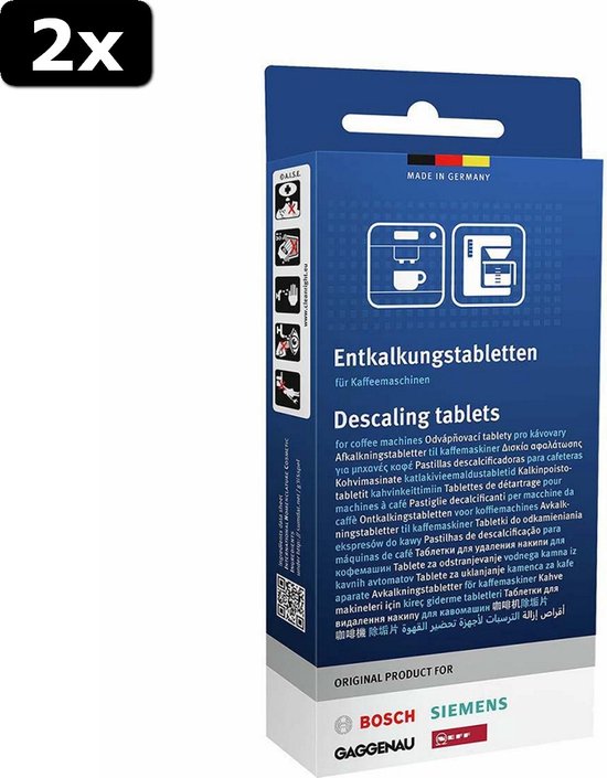 2x Bosch 311975 Descaling Tablet Espresso Machine 3 Pc