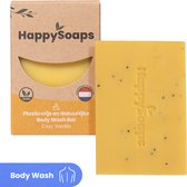HappySoaps Body Wash Bar - Cozy Vanilla - 100% Plasticvrij, Vegan & Diervriendelijk - 100gr