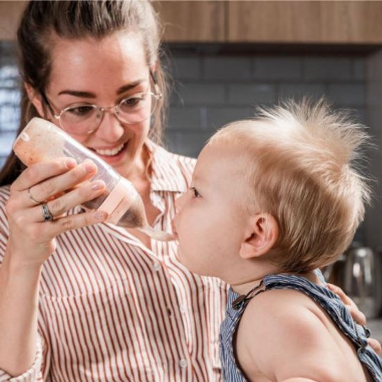 Haakaa Dispensing spoon - Siliconen lepel met bakje in 1 - Baby 4 maanden+ - Grijs van HaaKaa — afbeelding 2