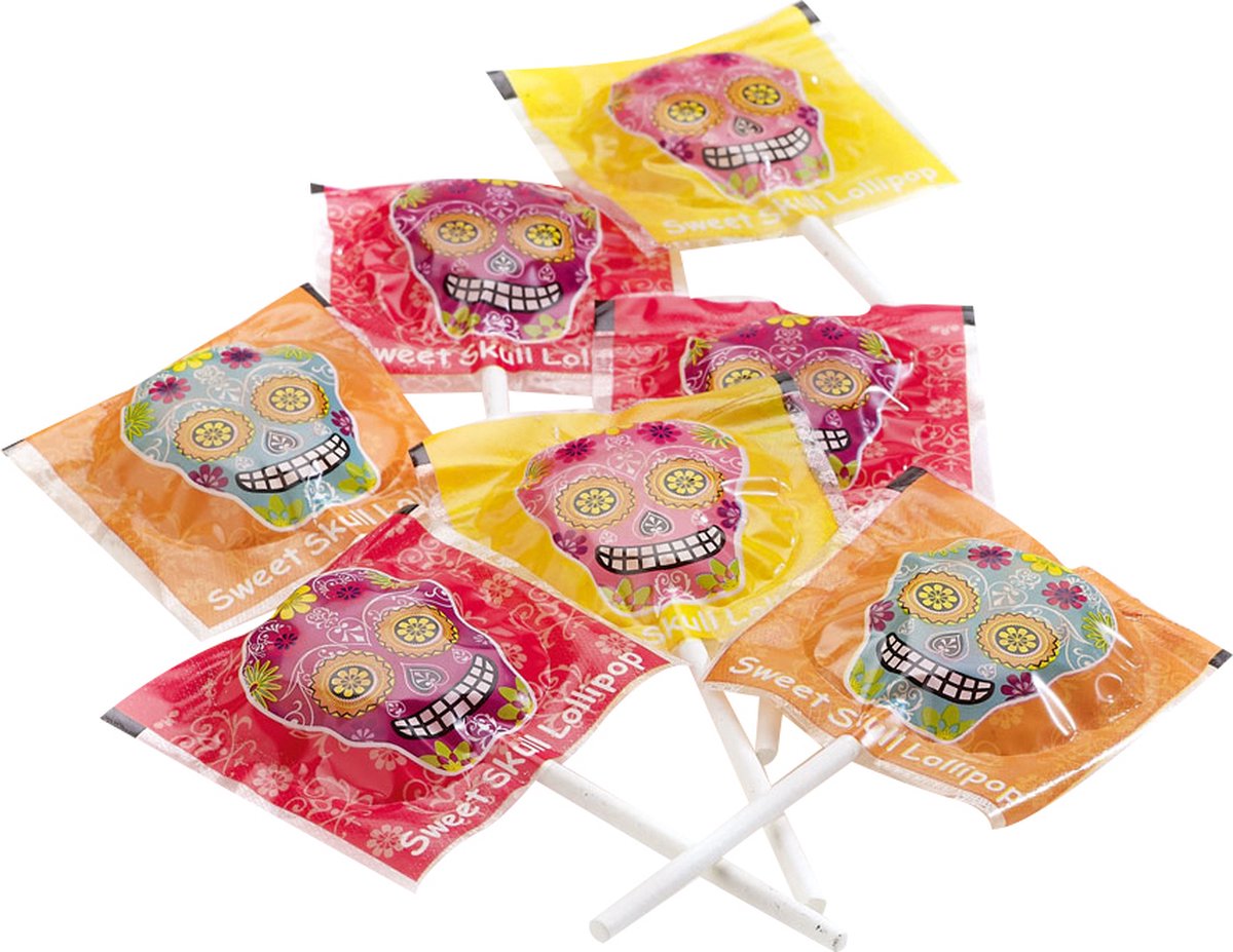 Cand'Art Sweet Skull Lollipop - 1500G - ongeveer 150 stuks