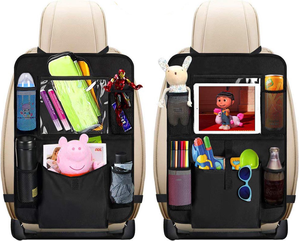 Venneweide - Luxe autostoel organizer - Auto Organizer met Tablethouder - Extra veel Opbergruimte - Geschikt voor baby en kinderen. Top Kwaliteit - Venneweide