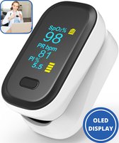 Curify® Medische Saturatiemeter - Zuurstofmeter Vinger inclusief Hartslagmeter - Pulse Oximeter met PI Functie