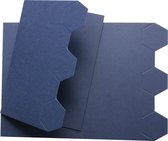 Dubbele Kaarten Set - Zeskantjes relief - 40 Stuks - Donker Blauw - Met enveloppen - Maak wenskaarten voor elke gelegenheid