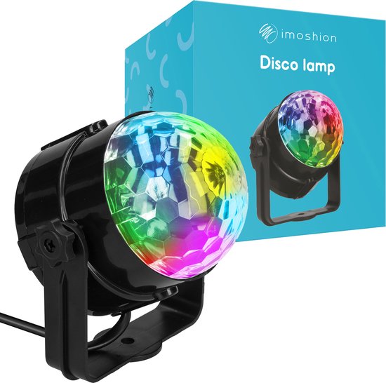 iMoshion Roterende Discolamp met afstandsbediening - Muziekgestuurde LED Discobal - Disco Lamp kinderen / Disco Licht volwassenen - Feestverlichting