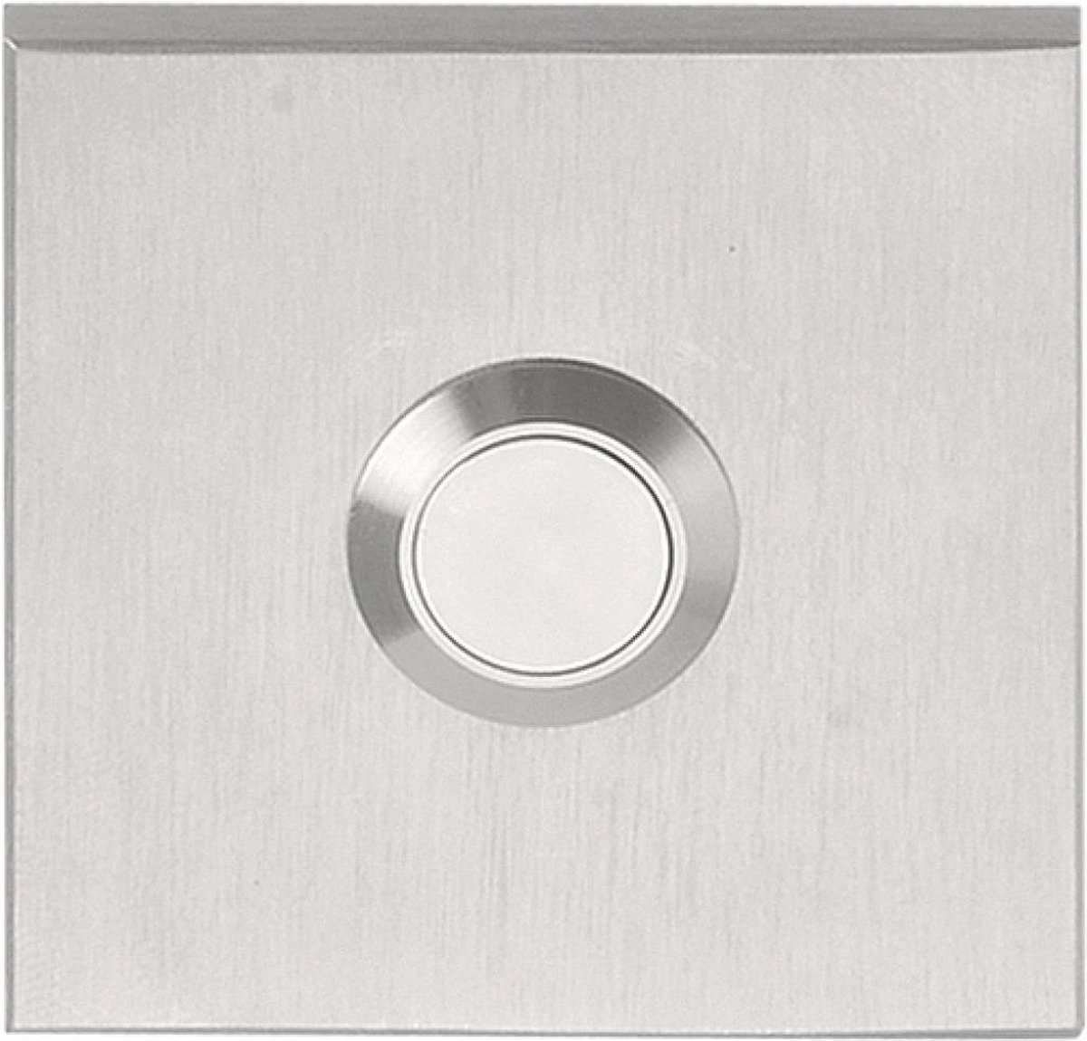 Formani beldrukker SQUARE vierkant 50x50mm inox mat