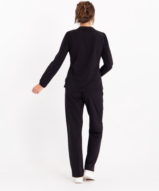 Top noir Je m'appelle - Femme - Tissu voyage - Taille XS - 6 tailles disponibles