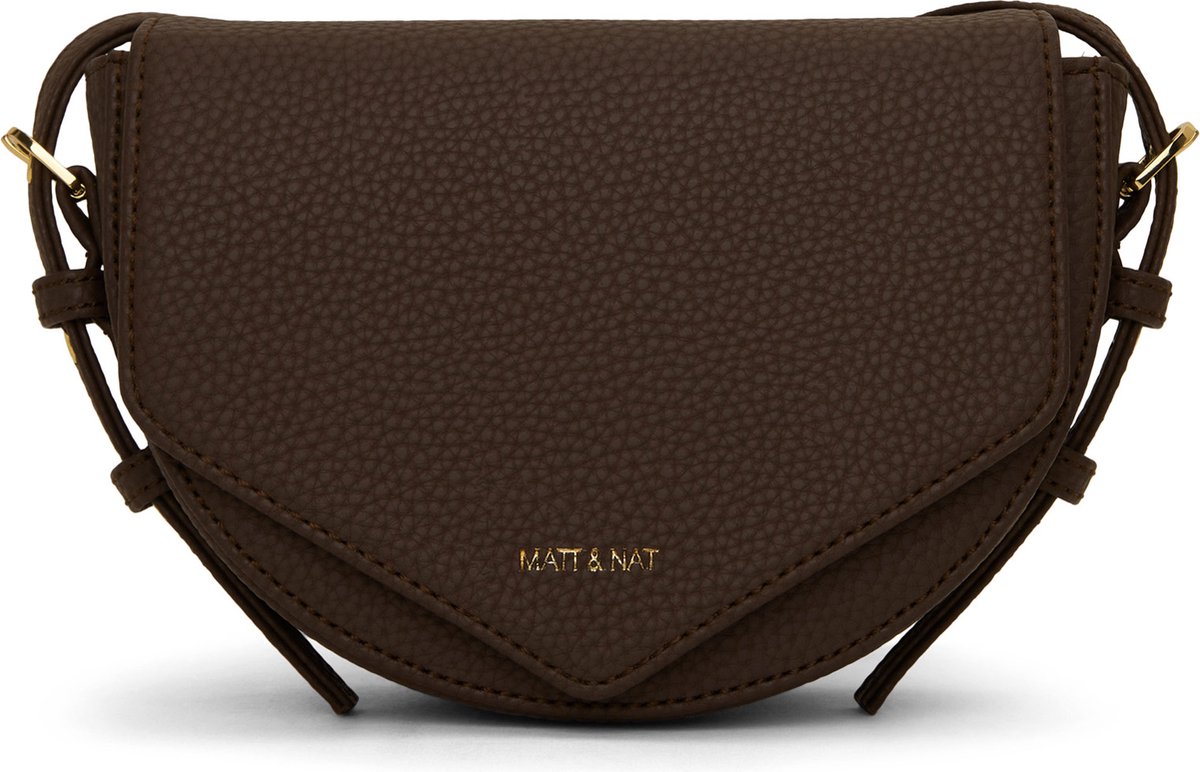 Matt & Natt Twill Purity Crossbody Tas - Bruin