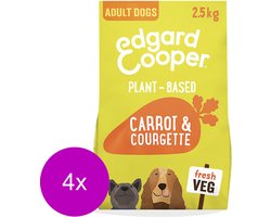 4x Edgard & Cooper Plantaardig Hondenvoer Wortel - Courgette 2,5 kg