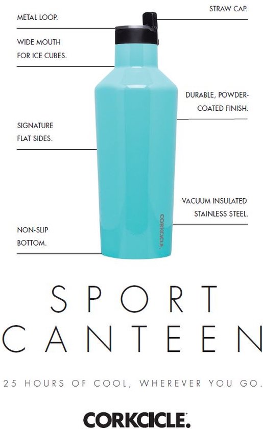 Bouteille Isotherme Corkcicle Sport Cantine Rose Ombré 590 Ml