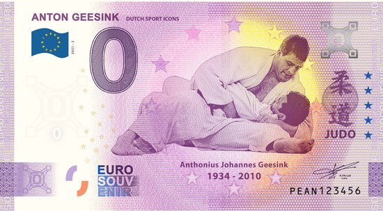 0 Euro biljet 2021 - Anton Geesink LIMITED EDITION