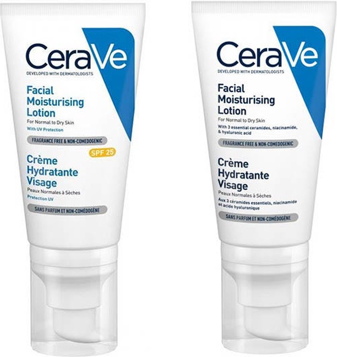 CeraVe Facial Moisturizing AM SPF25 + PM Bundel