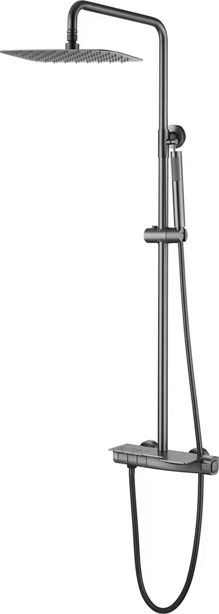 Mawialux Thermostatische Regendoucheset - Opbouw - Gunmetal Grey - Alter