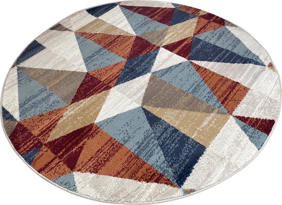 Belofte Uitwerpselen Hoe dan ook Aledin Carpets Kan Kan - Rond Vloerkleed 150x150 cm - Laagpolig - Modern  Vloerkleed... | bol.com