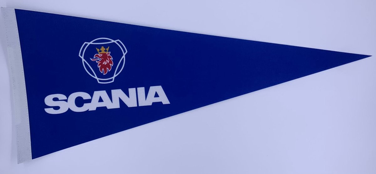 Scania - Scania trucks - Scania vrachtwagen - Scania logo - vrachtwagen - truck - trekker - racen - Vaantje - Scania motors - Scania motoren - Sportvaantje - Wimpel - Vlag - Pennant - 31*72 cm - scania chauffeur