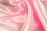 15 meter satijn stof - Baby roze - 100% polyester