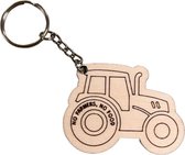 LBM sleutelhanger tractor - No farmers, no food - Hout