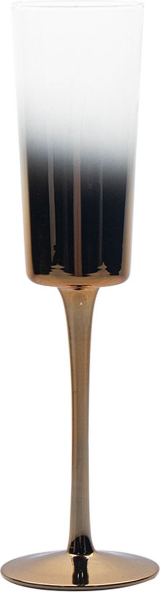Vikko Décor Orchid Collectie - Champagne Glazen - Set van 6 Champagne Coupe - Flutes - Ombre Goud
