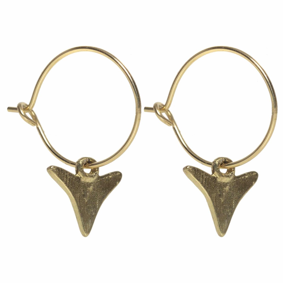 Yoly Triangle earring - Goldplated - handgemaakt - 35mm