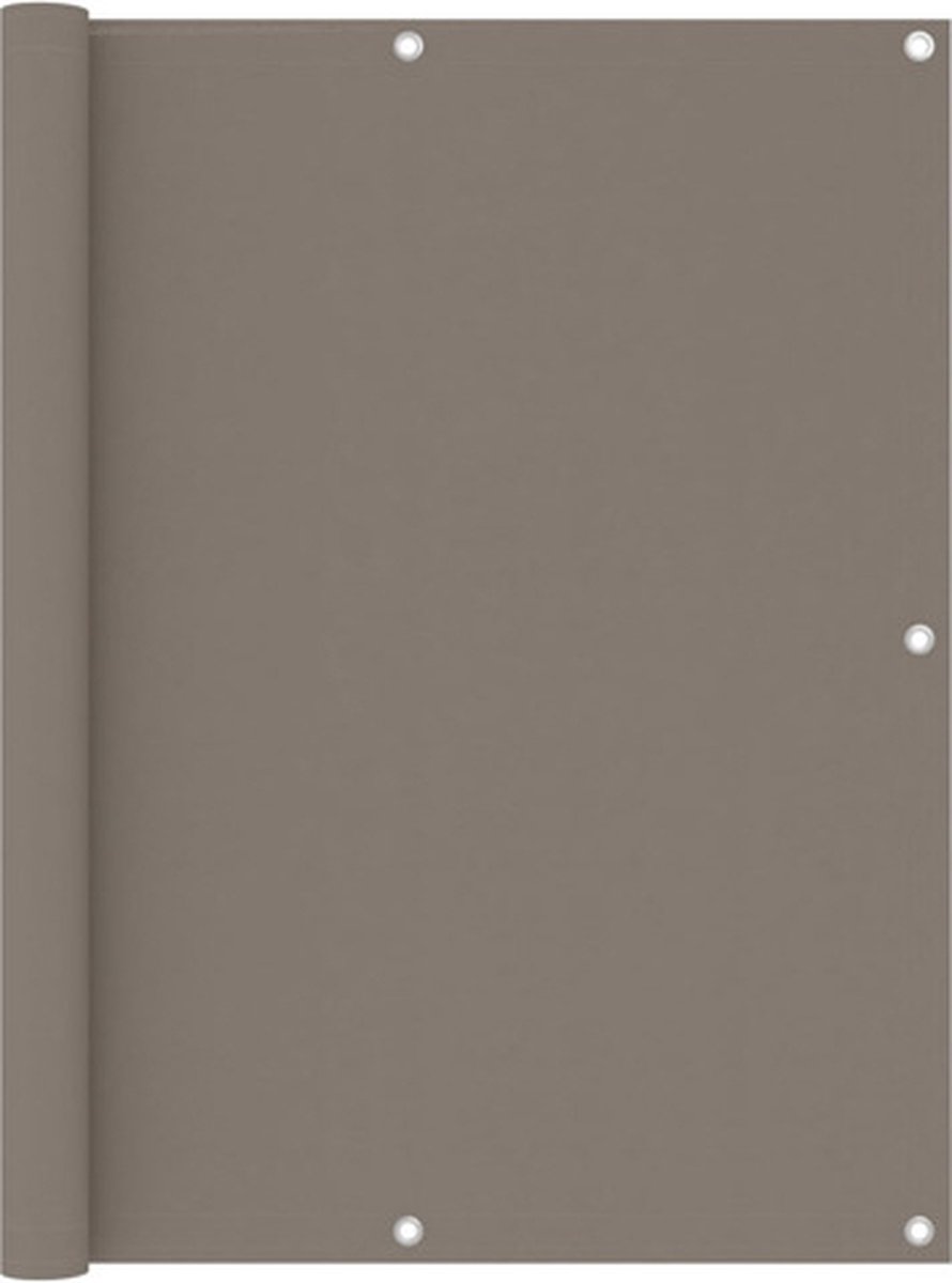 vidaXL Balkonscherm 120x500 cm oxford stof taupe