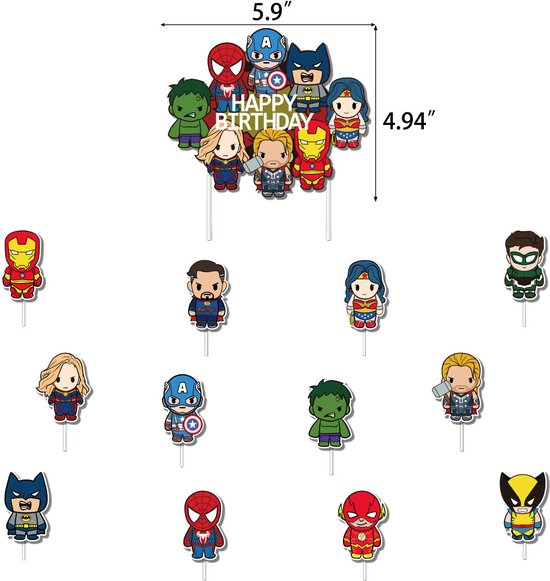 Décorations d'anniversaire Avengers - Décoration de fête Avengers - Ballons  Kinder