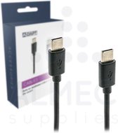 Data-/laadkabel USB-C > USB-C 2m zwart