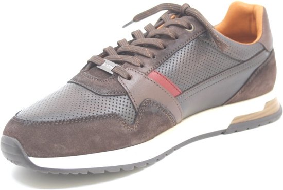 Berkelmans, Birmingham Dark Brown Suede, 222075124, Donkerbruine sneakers  wijdte G 1/2 | bol.com