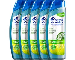 Head & Shoulders Pure Intense Oil Control - Anti-roos - Shampoo - Met Citrus - 5 x 250ml